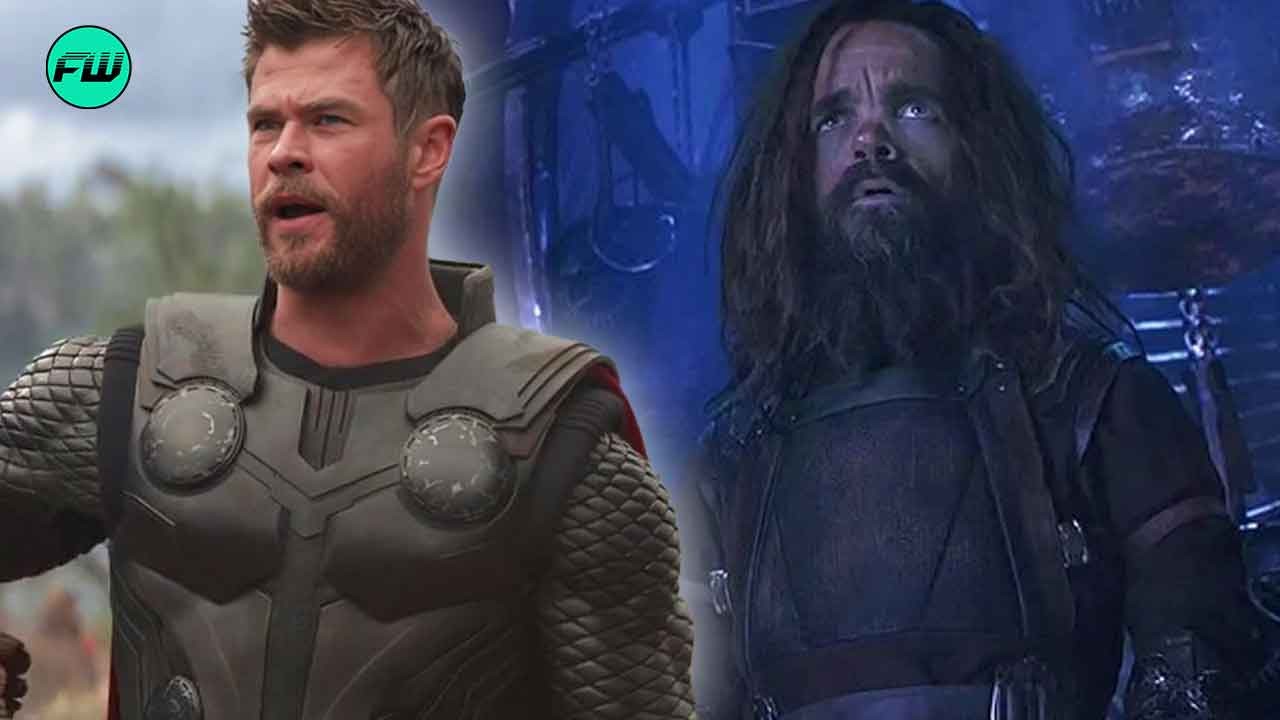 Avengers: Infinity War's BTS Photo Reveals MCU's One Funny Secret About How Peter Dinklage's Cameo With Chris Hemsworth's Thor Was Shot