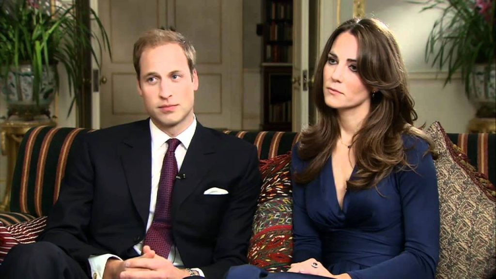 Prince William and Kate Middleton in a 2010 interview with ITV News