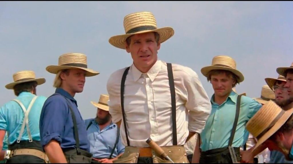 Harrison Ford in a still from Witness