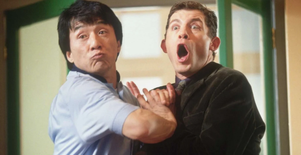 Jackie Chan and Lee Evans in The Medallion