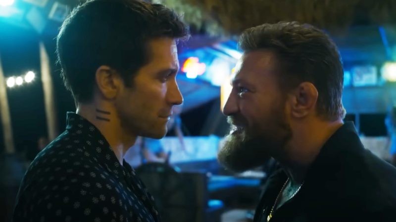 Jake Gyllenhaal and Conor McGregor in Roadhouse