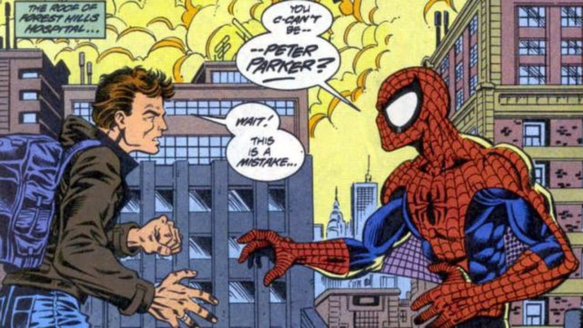 Peter Parker meets Ben Reilly in The Cloning Saga comics