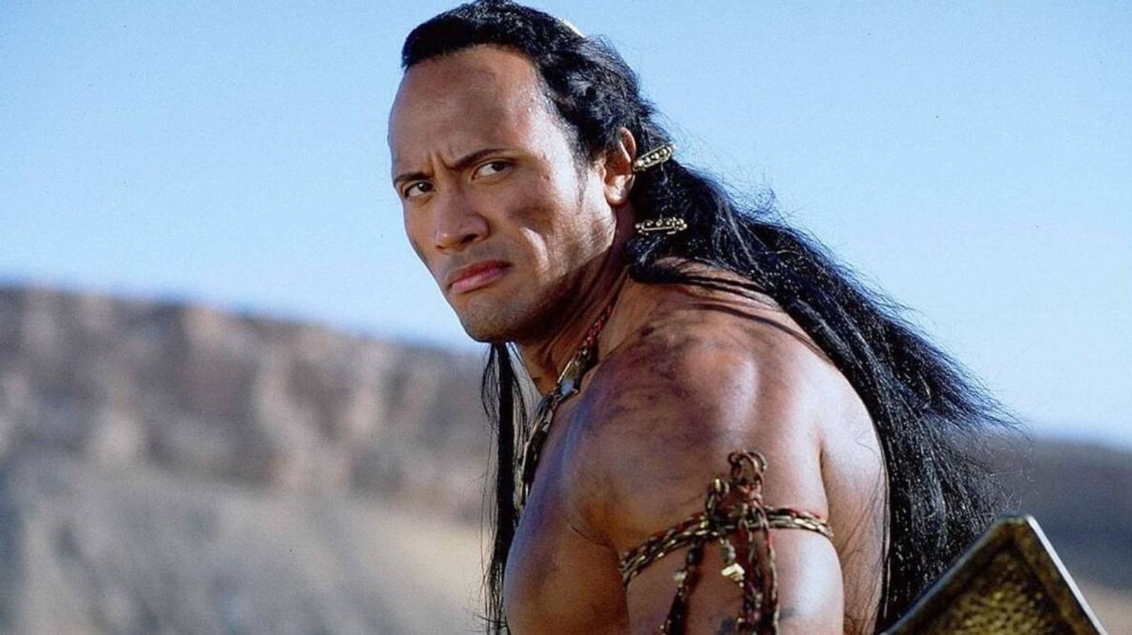 Dwayne Johnson in the prologue of The Mummy Returns