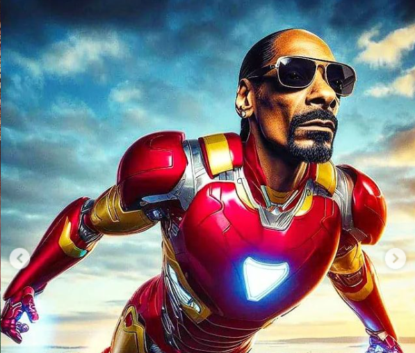 Snoop Dogg as Iron Man | Credits: aiartvisuals