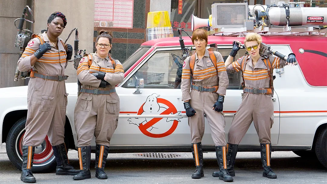 A still from the all female Ghostbusters