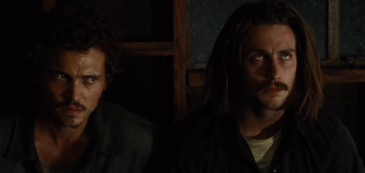 Aaron Taylor-Johnson (right) in Nocturnal Animals