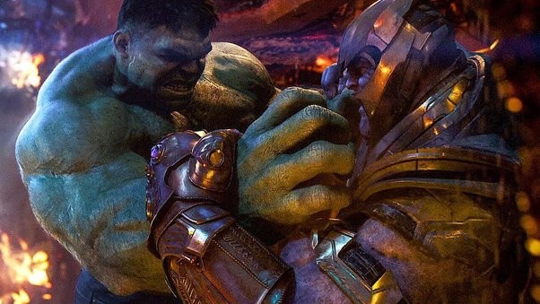 Hulk vs Thanos in Avengers: Infinity War