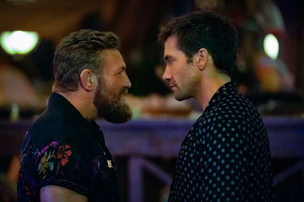 Jake Gyllenhaal and Conor McGregor in a still from Road House