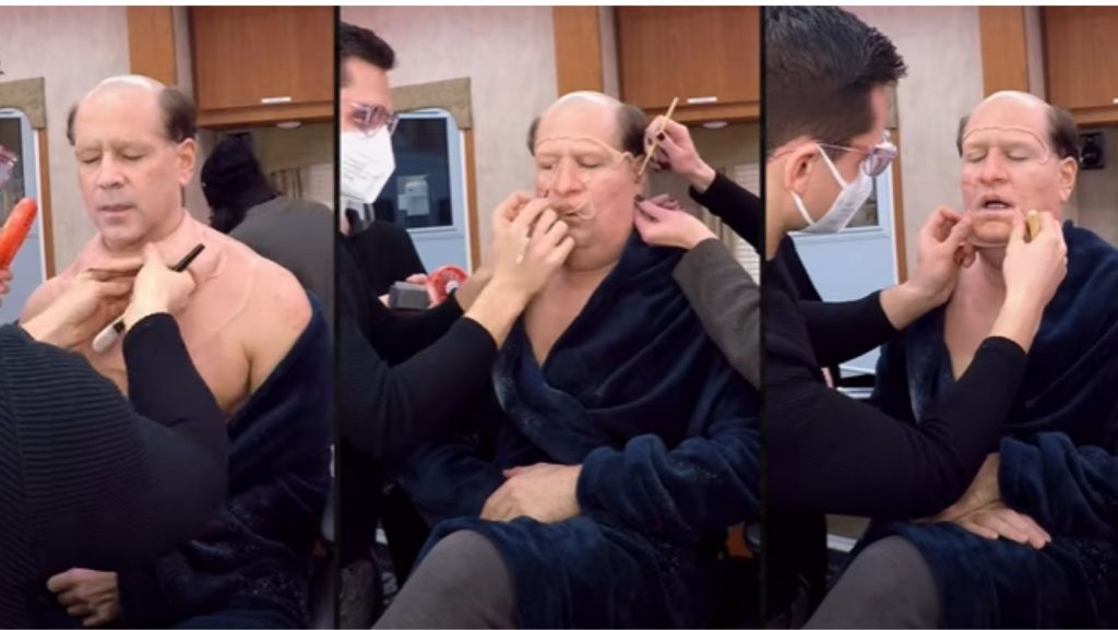 Colin Farrell getting the makeup done (via YouTube | Cinevizual)