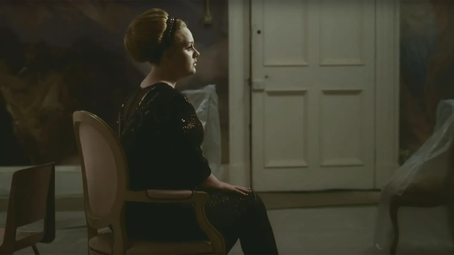 Adele in the music video of Rolling in the Deep