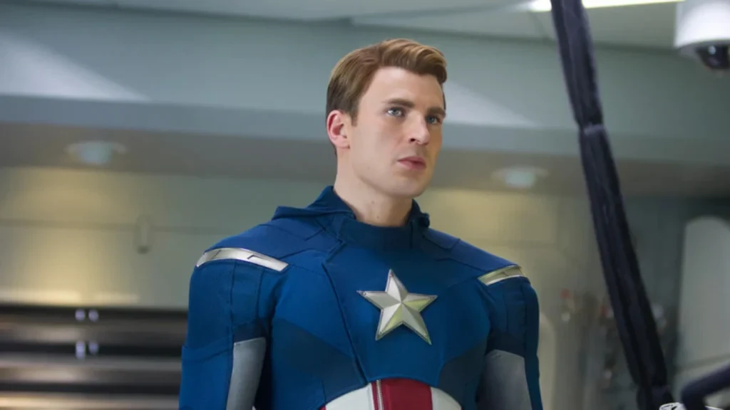 Chris Evans as Captain America in the Marvel Cinematic Universe