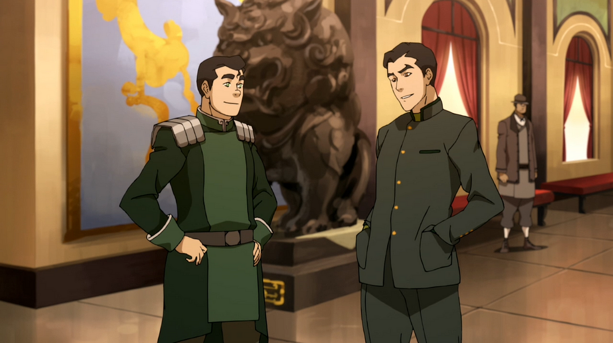 Bolin and Mako as they appear in Avatar: The Legend of Korra