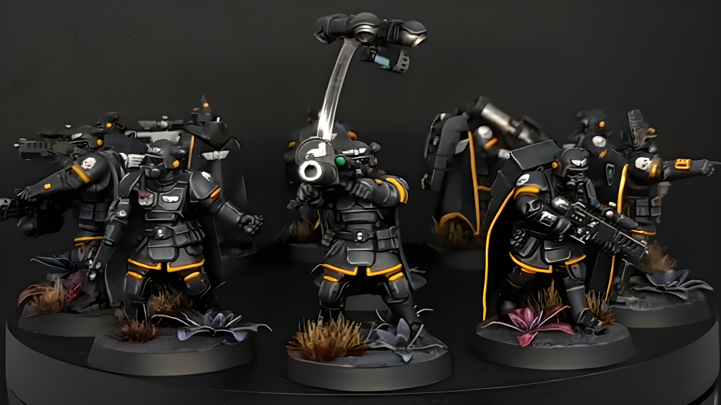 Helldivers 2 miniatures created from a base of Warhammer figurines is the perfect crossover.