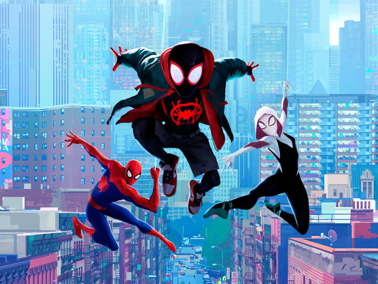 A major scene from Spider-Man: Into The Spiderverse 
