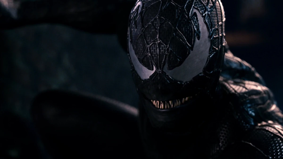 A still of the Venom symbiote in Spider-Man 3