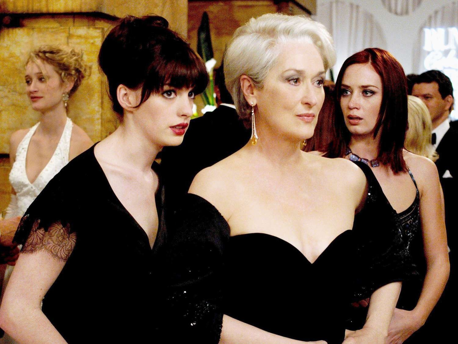 Anne Hathaway, Meryl Streep and Emily Blunt 