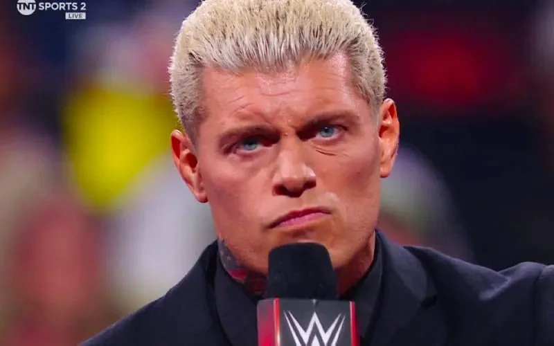 Cody Rhodes cutting a promo on last week's episode of Monday Night RAW 