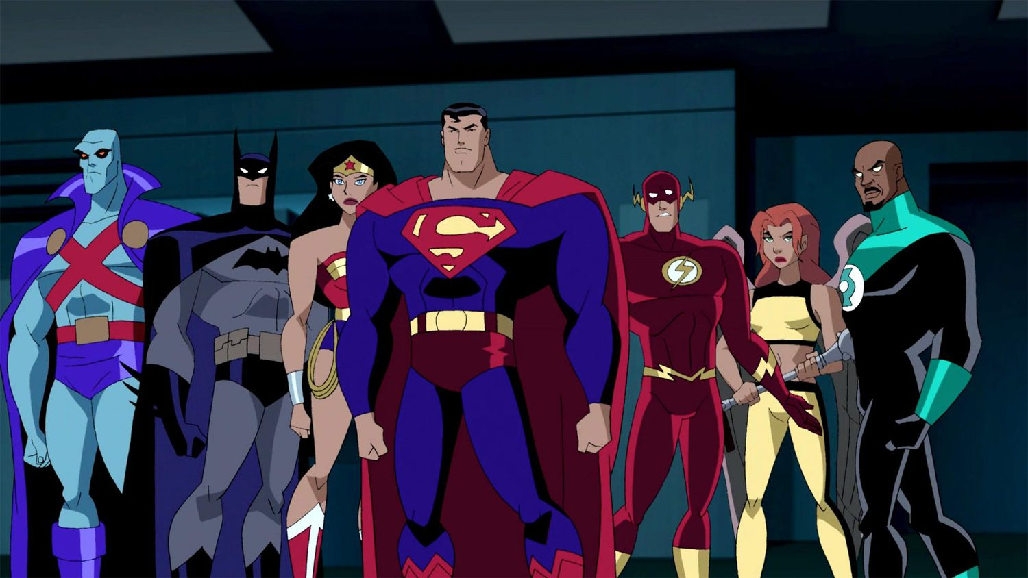 The main characters in Justice League Unlimited 