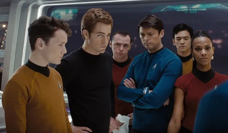 The cast of the 2009 Star Trek movie
