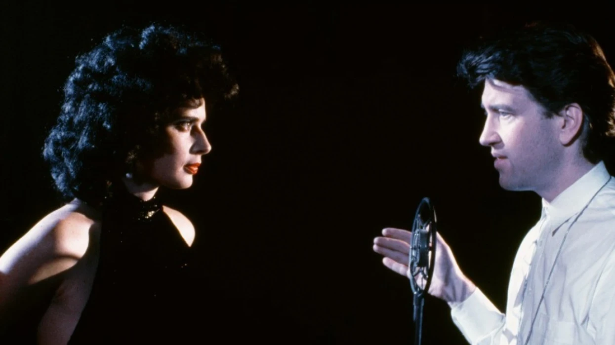 Isabella Rossellini and David Lynch on the sets of Blue Velvet