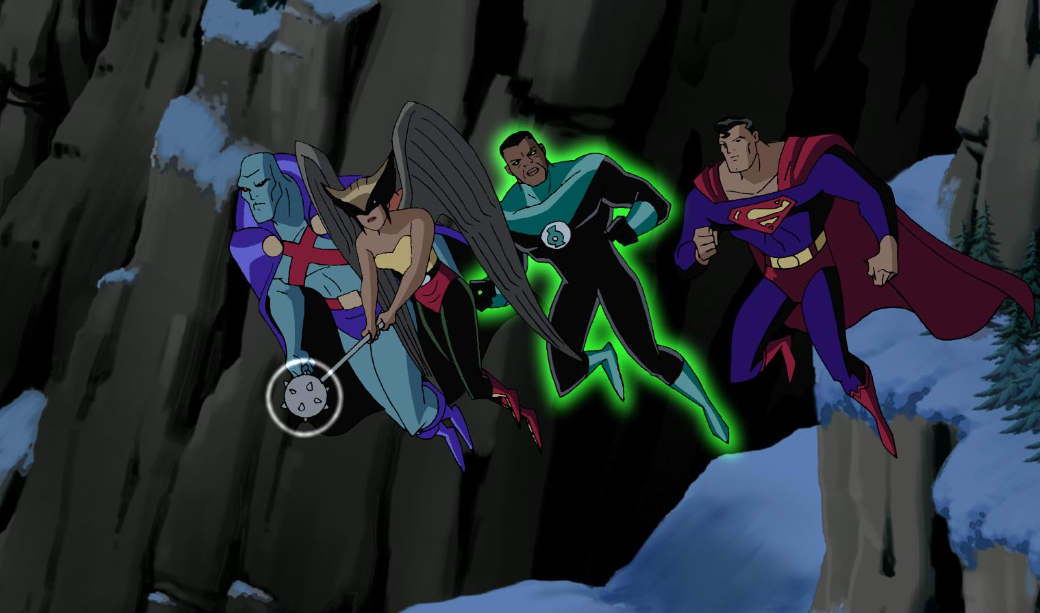 A still from Bruce Timm's Justice League: The Animated Series