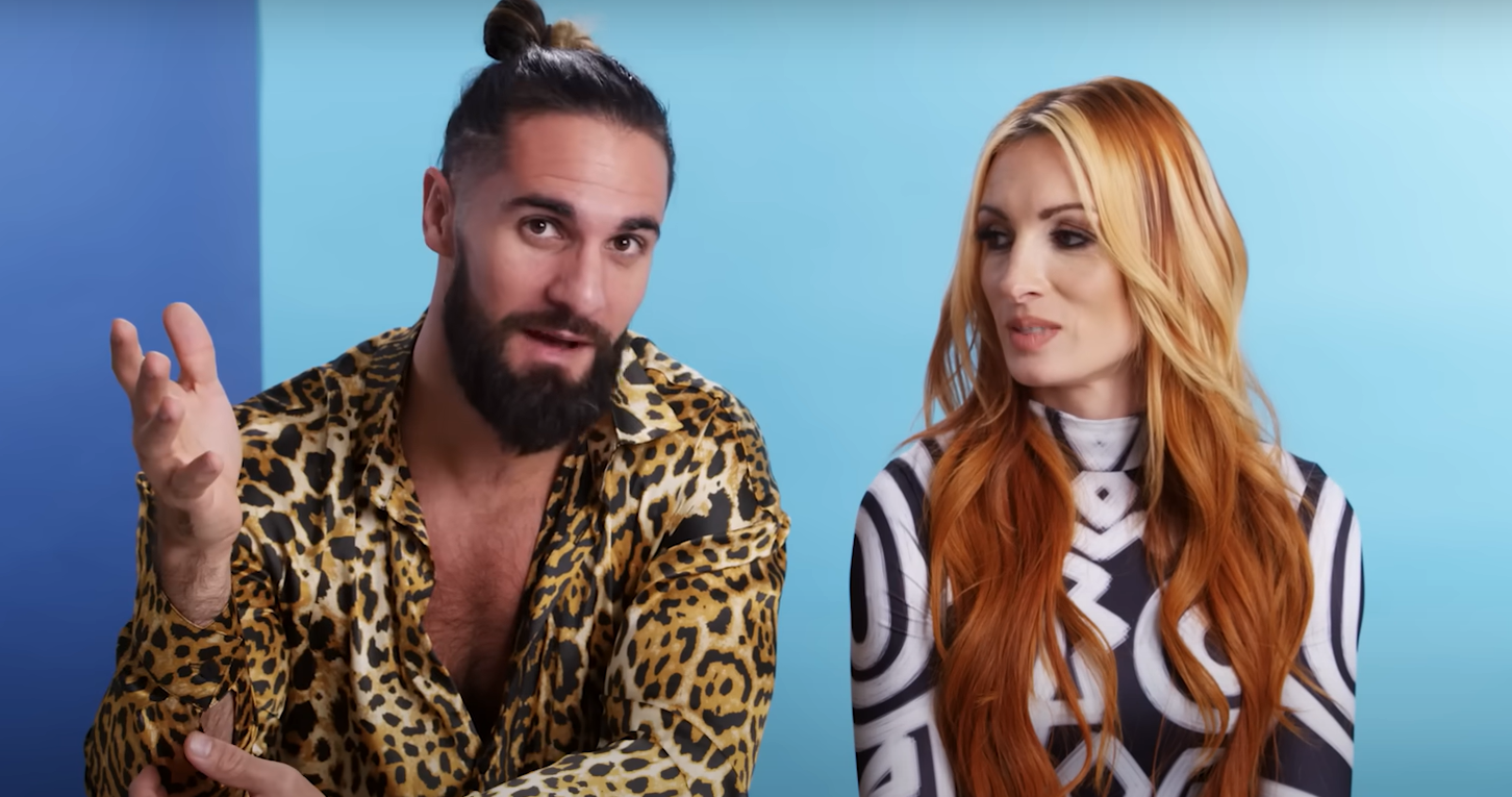 Seth Rollins and Becky Lynch. Credit: Screengrab/GQ Sports/YouTube