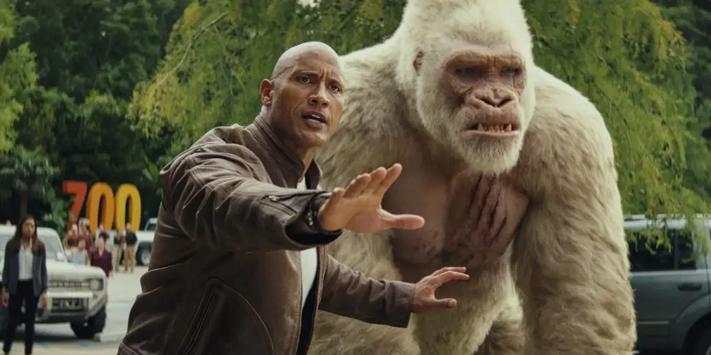 Dwayne Johnson in Rampage Video Game's Live-Action adaptation