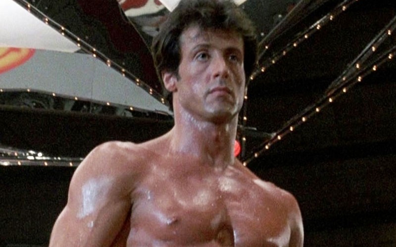 Sylvester Stallone in action as Rocky 