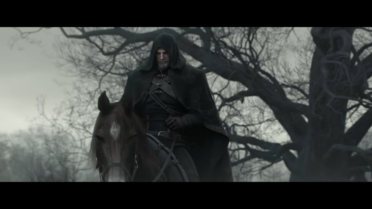 Geralt riding Roach in The Witcher 3 trailer
