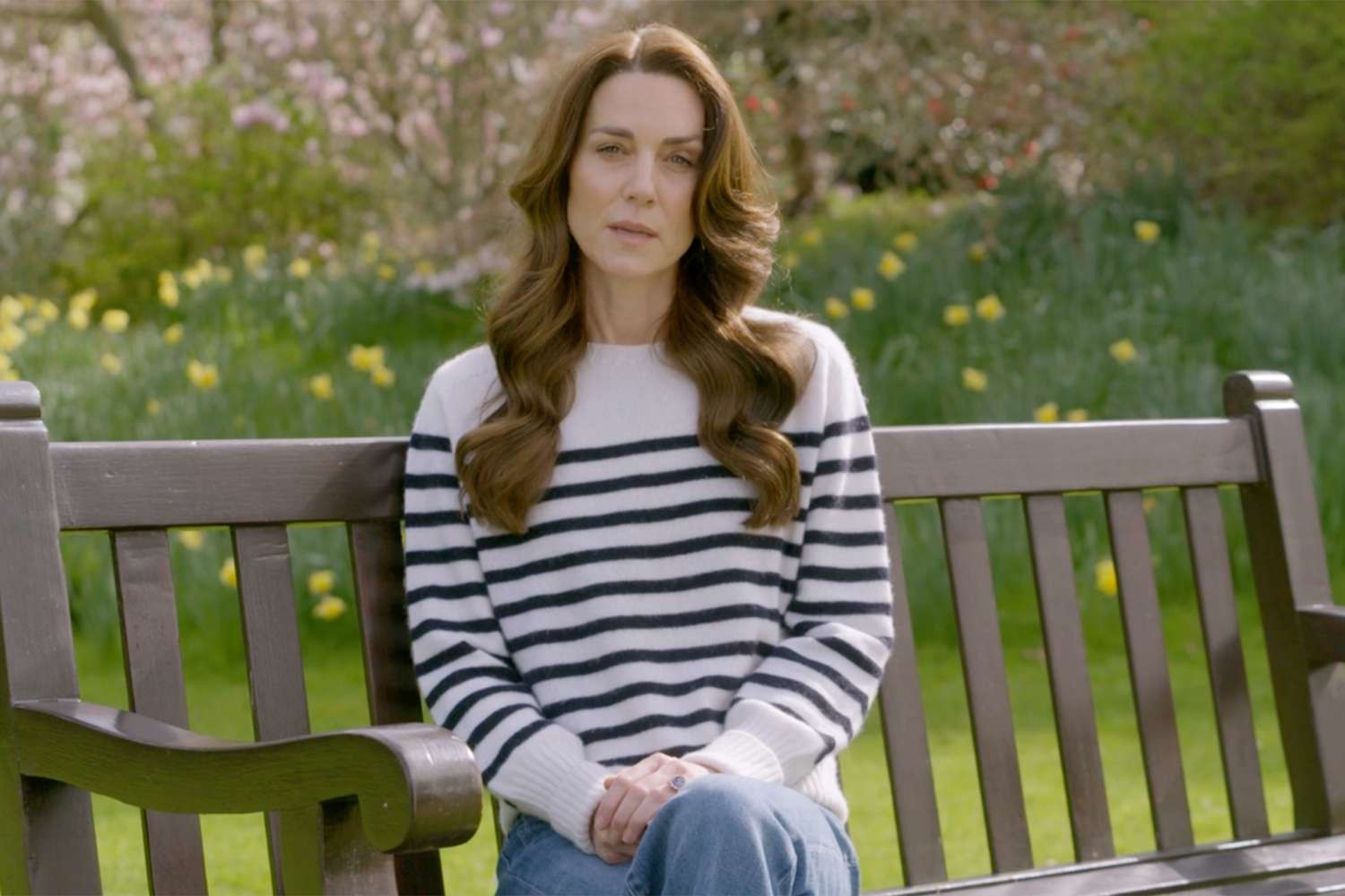 Kate Middleton in a still from her video announcement