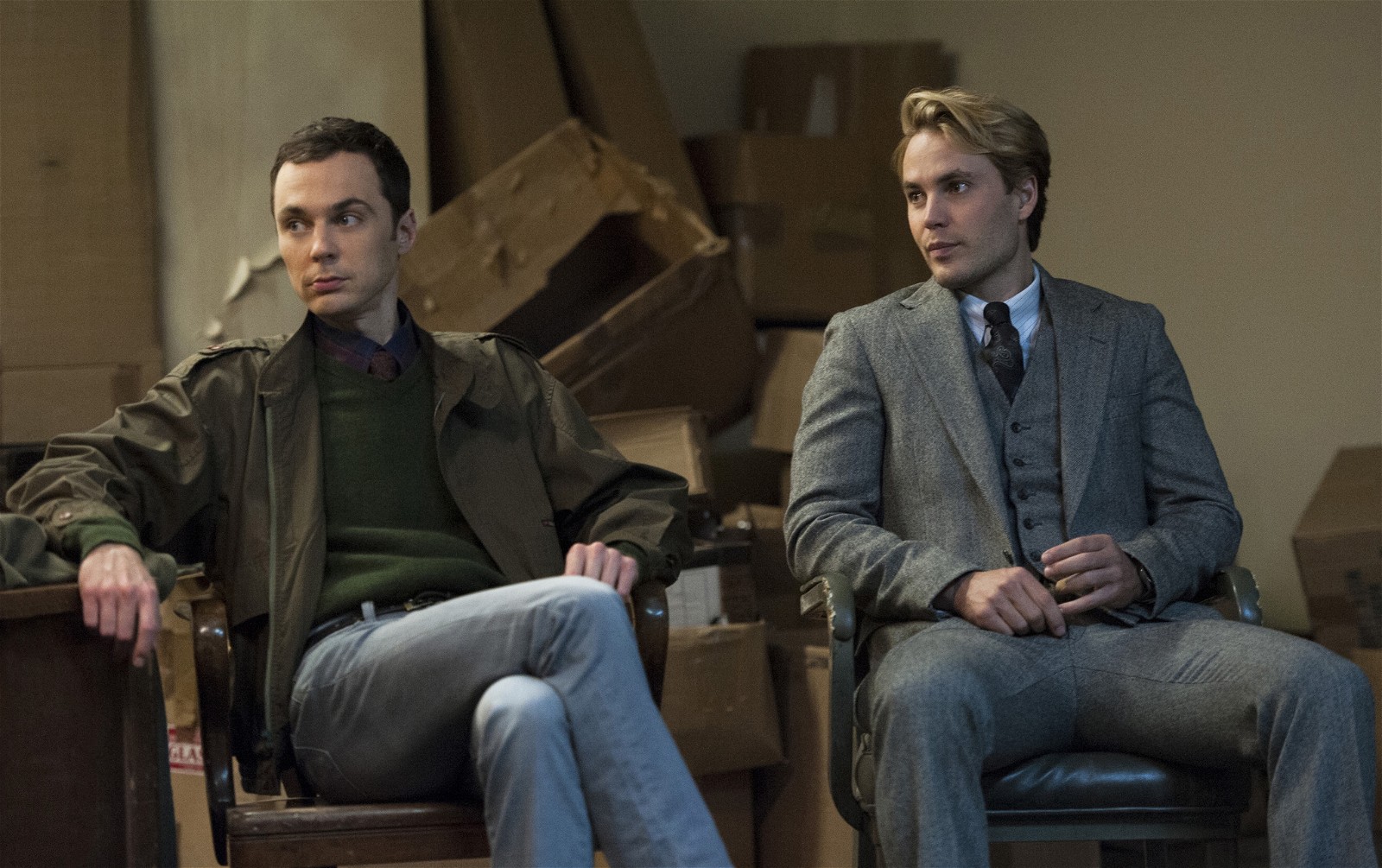 Jim Parsons and Taylor Kitsch in The Normal Heart
