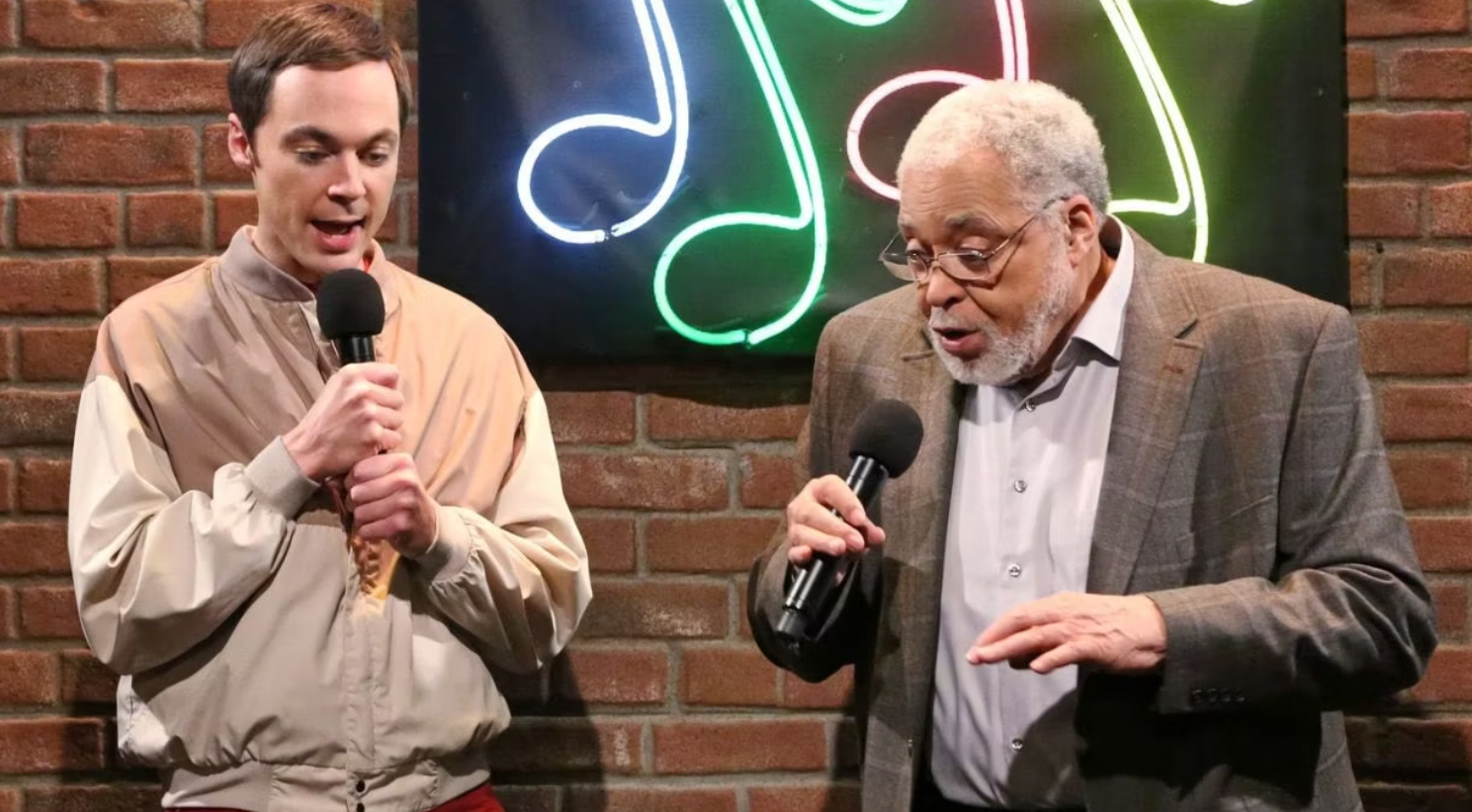 Jim Parsons and James Earl Jones in The Big Bang Theory