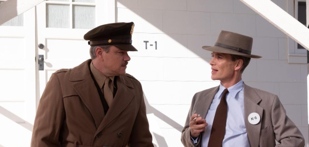 Matt Damon and Cillian Murphy in a still from Oppenheimer 