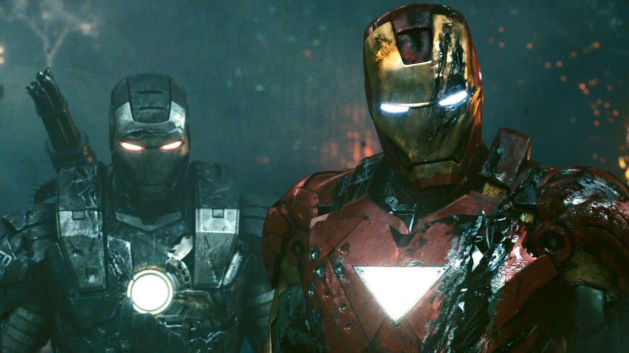 War Machine and Iron Man in a still from Iron Man 2