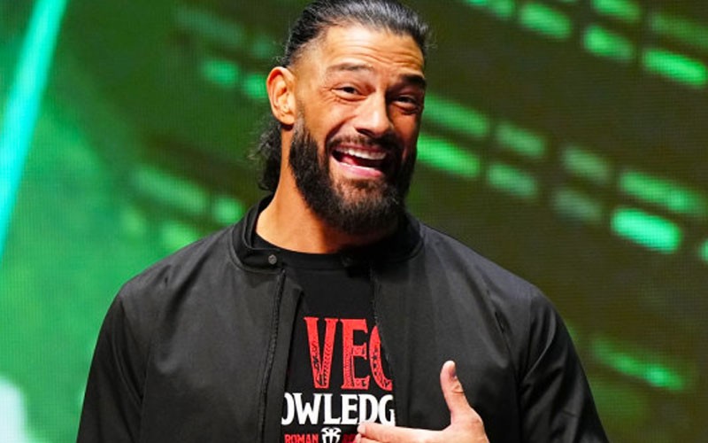 Roman Reigns laughing 