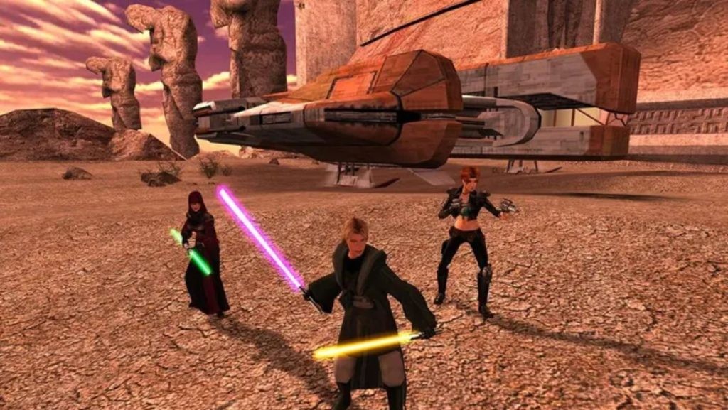 A screen grab from Star Wars: Knight of the Old Republic game