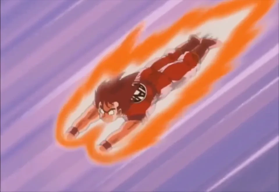 Goku's Kaio-ken in Akira Toriyama's Dragon Ball Z