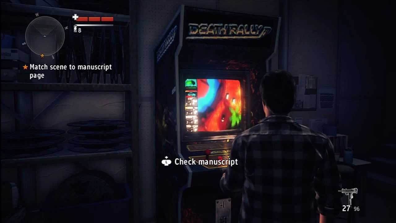 Death Rally arcade machine in Alan Wake 2Death Rally arcade machine in Alan Wake 2