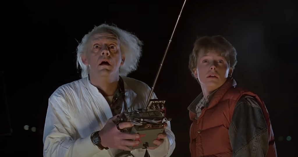 Screenshot from Back To The Future clip 