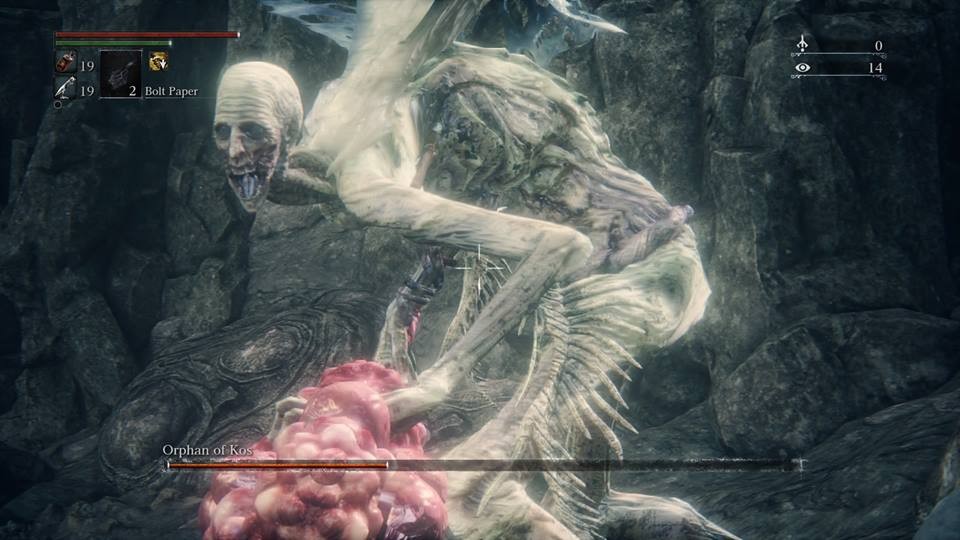 Orphan of Kos boss in Bloodborne Old Hunters
