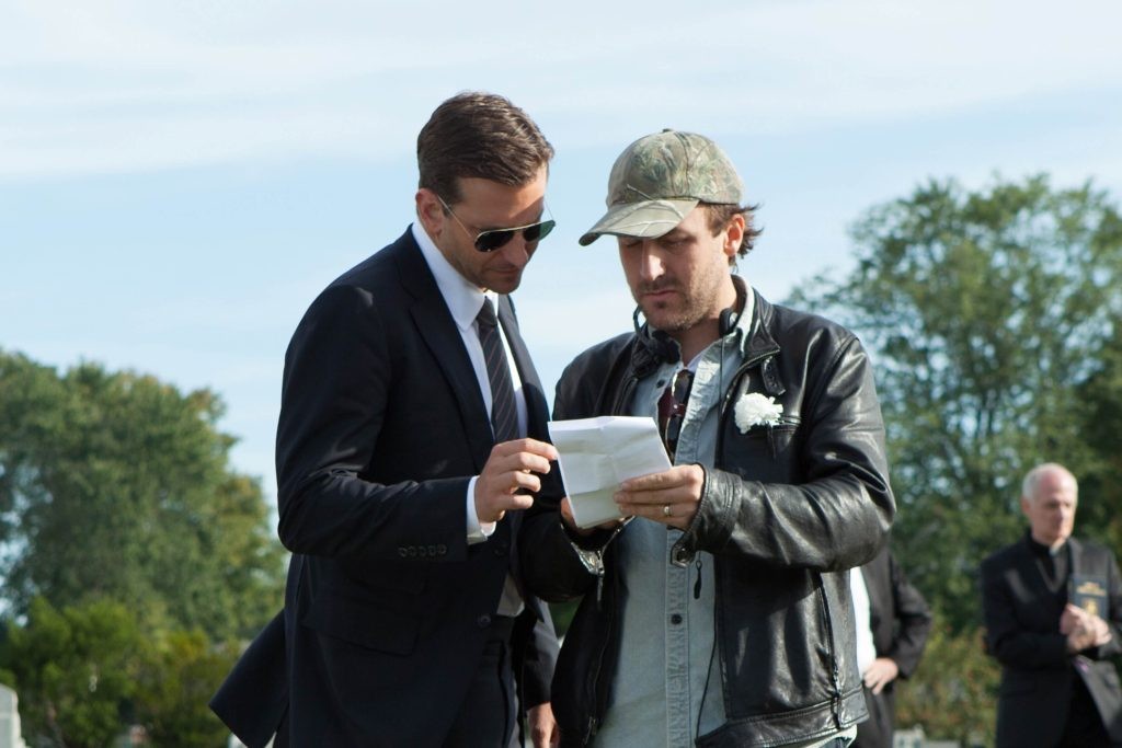 Bradley Cooper with Derek Cianfrance on the set of the film. | Credit: Universal.