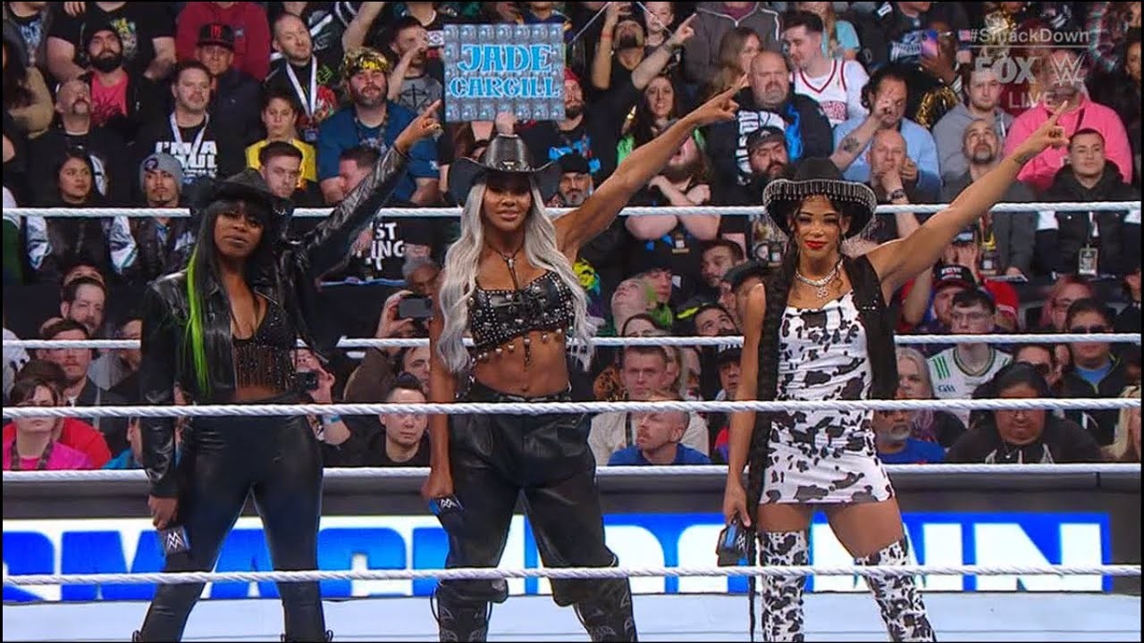 WWE Jade Cargill, Naomi & Bianca Belair Segment 4/5/2024