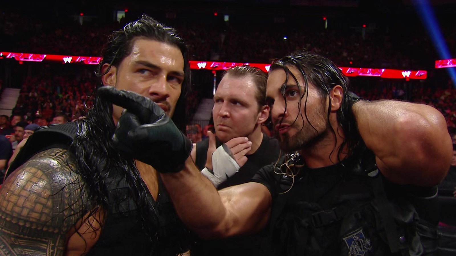 The Shield Trio: Dean Ambrose, Roman Reigns, and Seth Rollins