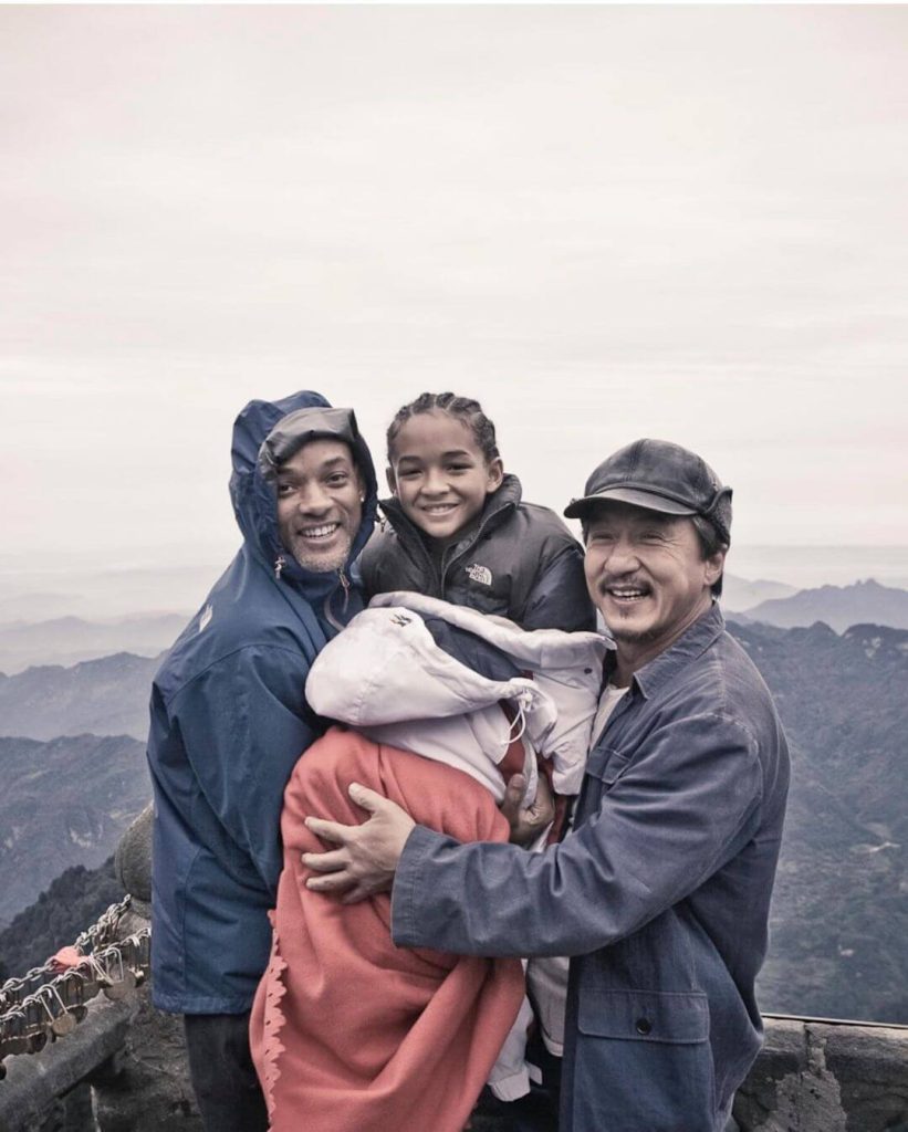 Jackie Chan with Will Smith and Jaden Smith 