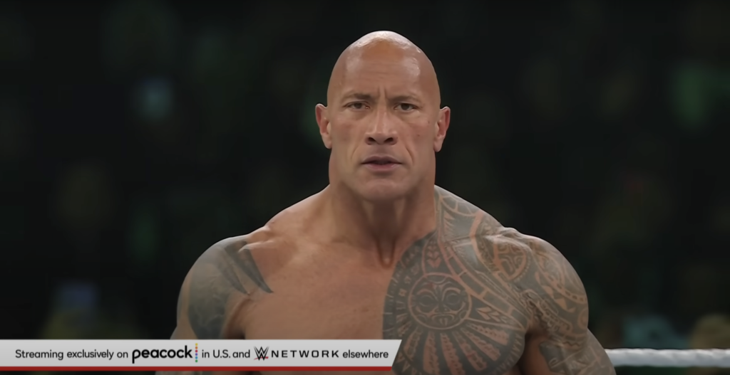 Screenshot of The Rock from WWE 