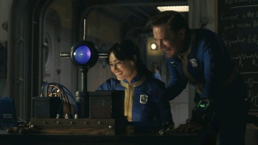Ella Purnell and Kyle MacLachlan in Fallout (2024) | Image via Amazon Studios.