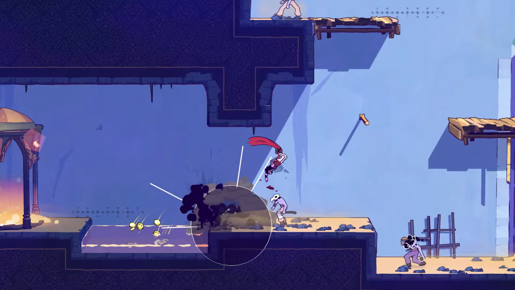 The 2D Prince can hop, skip, and jump over enemies like all the rest!