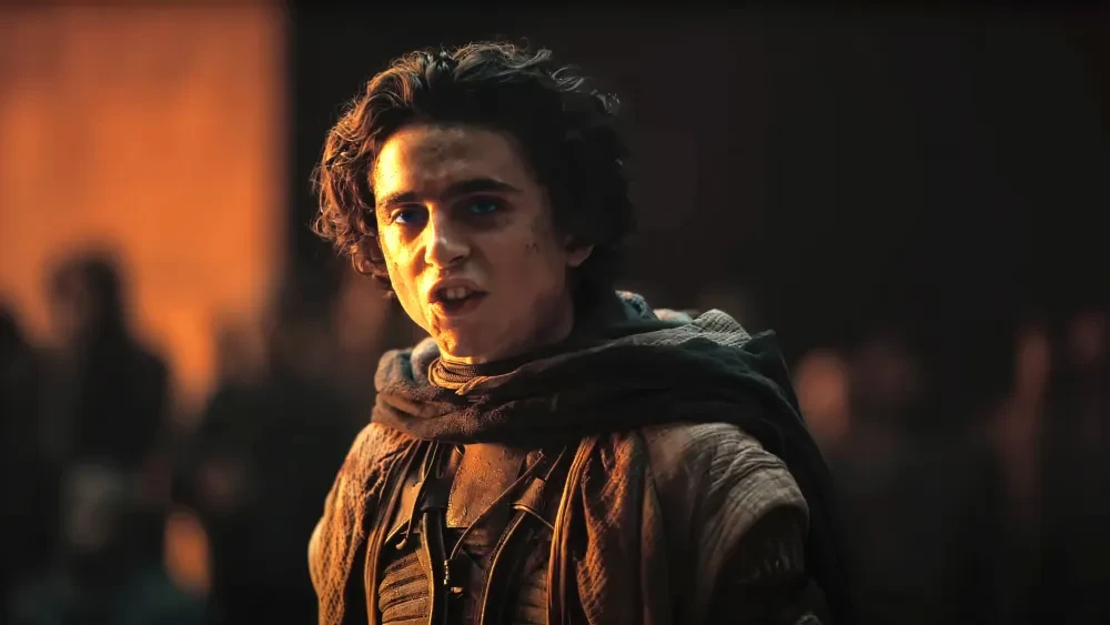 Timothée Chalamet in a still from Dune: Part Two 