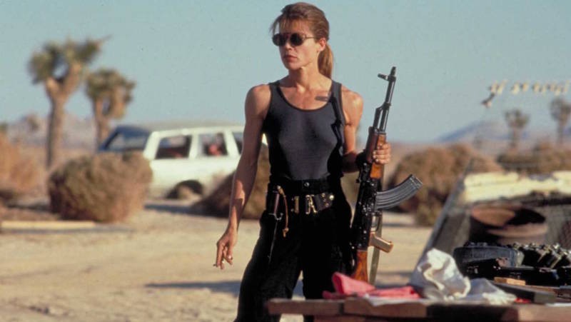 Linda Hamilton as Sarah Connor in Terminator 2: Judgment Day
