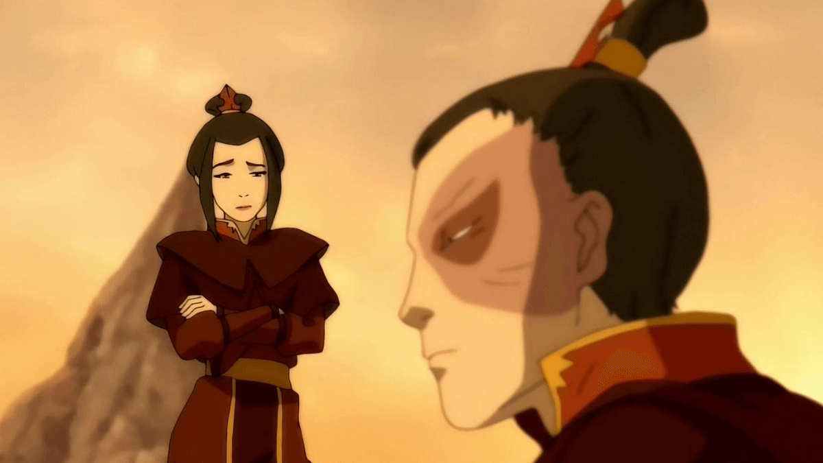 Azula and Zuko in the animated series, Avatar: The Last Airbender